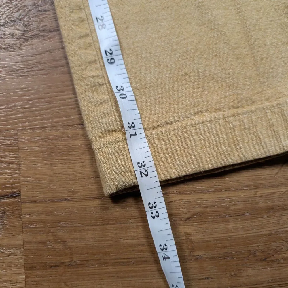 J Crew 770 Straight Chino Pants Mens 32x34(32) Beige Linen Blend Preppy Office